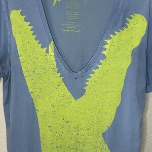 Deep V neck graphic Tee